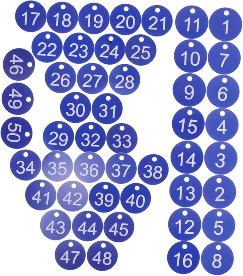 Blue Key Cabinet Tags 50pcs Color Coded Labels for Key Identification Apartment Mailbox Organization - Image 1